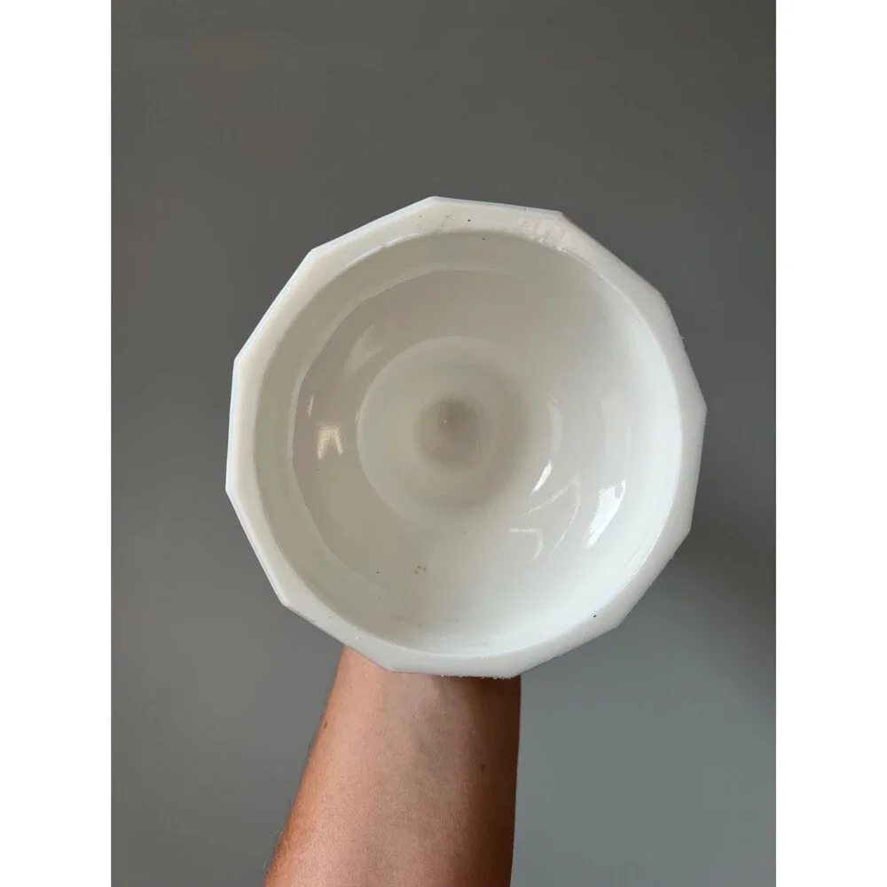 Vintage Milk Glass Crucifix Candle Holder